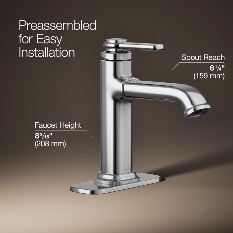 Bath Faucet, Kohler, Envelu, 1-Handle, Chrome - 3