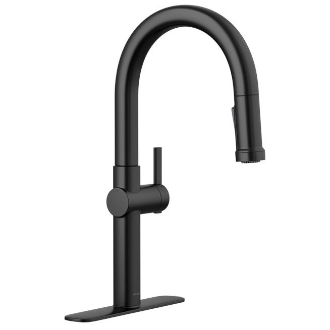 Kitchen Faucet, Kohler, Kotor, Pull-down, Matte Black - 1
