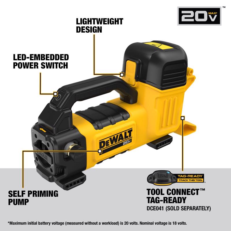 Transfer Pump, DeWALT, 20V, Tool Only - 3
