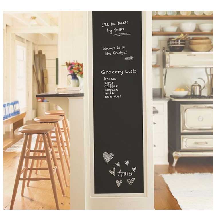 Wallpaper, Brewster, 20-1/2 in W, Vintage Chalkboard, Vinyl-Coated Paper, Black - 3