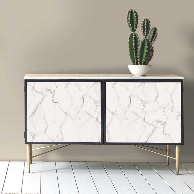 Peel & Stick Wallpaper, York Wallcoverings, RoomMates, Carrara Marble - 2