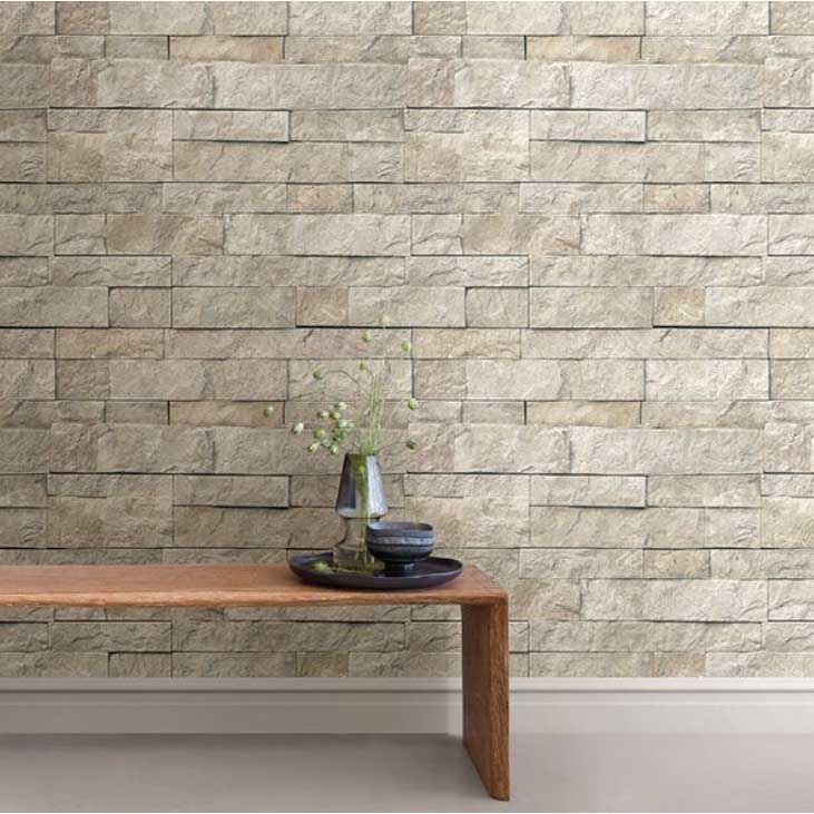 Peel & Stick Wallpaper, Brewster, Landmark, Stone - 2
