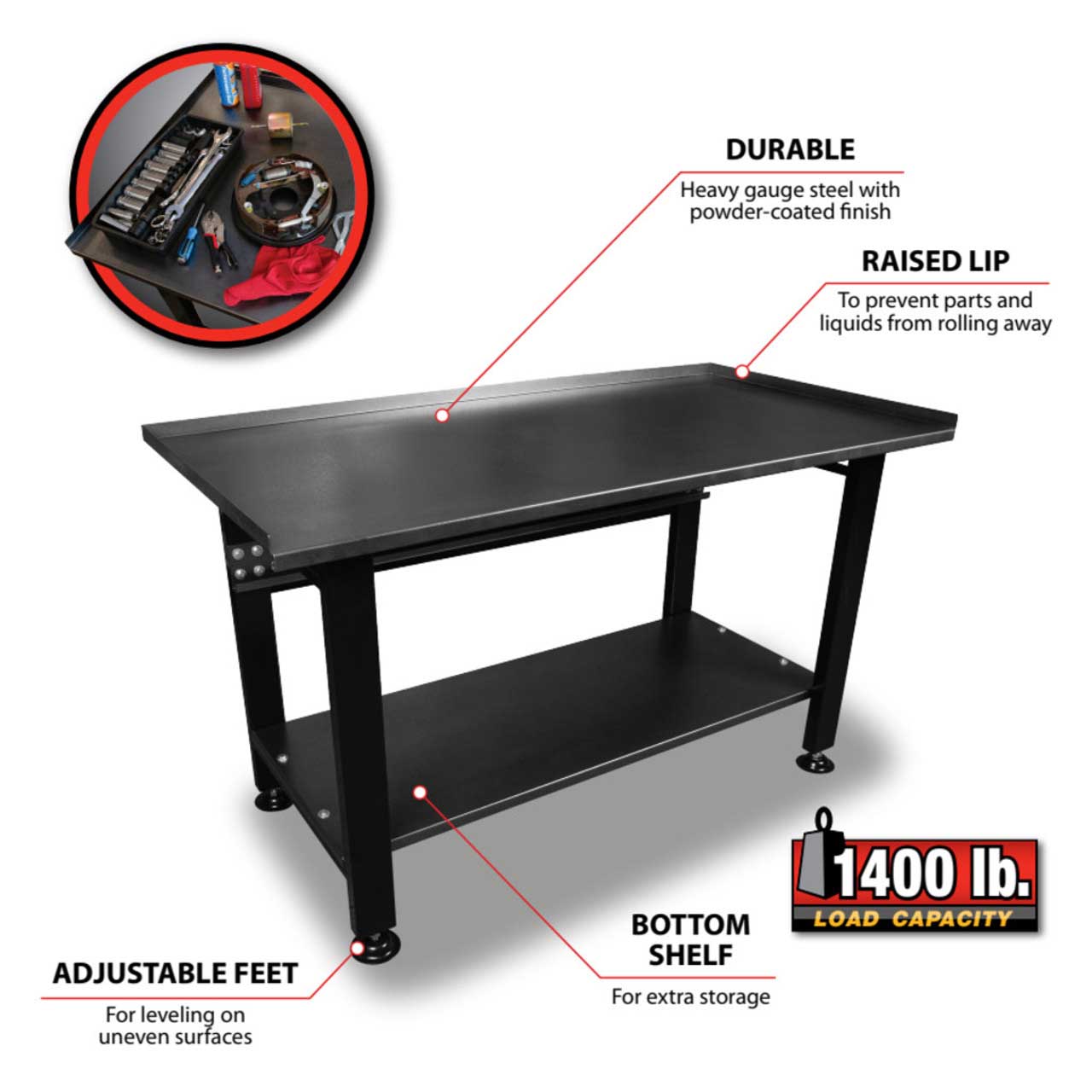 Worktable, Performance Tool, 60 in L - 2