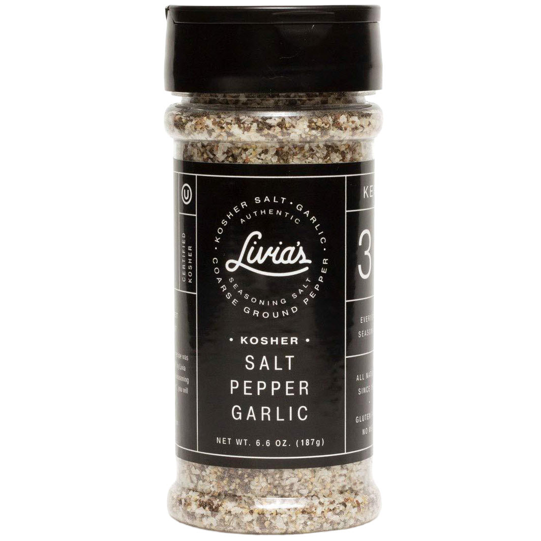 GSP Seasoning, Livia's, Garlic, Salt, Pepper, 6.6 oz Jar - 1