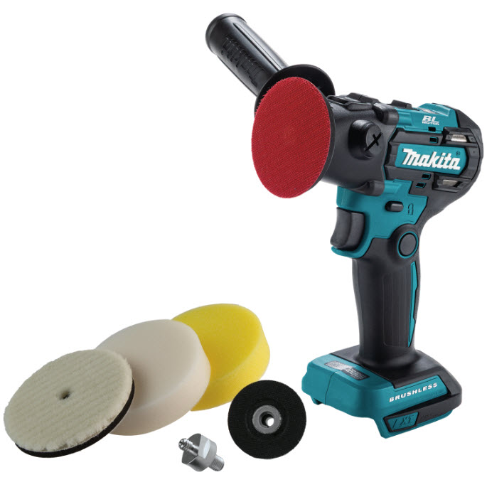 Cordless Polisher/Sander, Makita, 18V LXT, Brushless, 3 in Polisher, 2 in Sander, Tool Only - 1