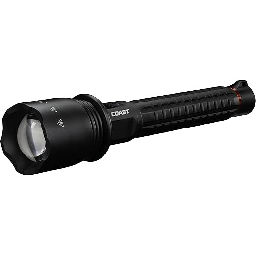 Dual Power Flashlight, Coast, Flood Beam, 15 hr Low, 7 hr Medium, 3 hr High, 36 hr Moon Glow Run Time, Rechargeable - 1