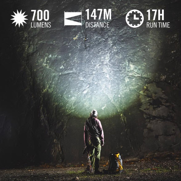 LED Headlamp, Coast, Dual Power, Tri-Color, 700 Lumens, Rechargeable - 2