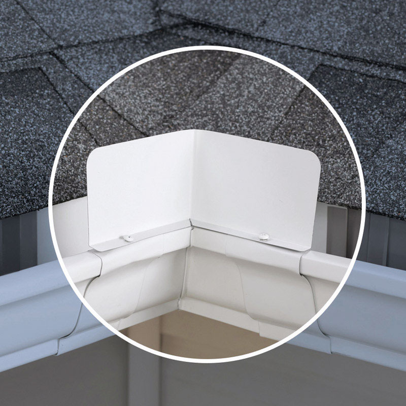 Gusher Guard, Amerimax, 5 in L, Aluminum, White - 2