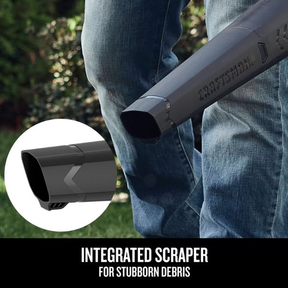 Cordless Blower Kit, Craftsman, 20V, 90 mph, 200 CFM, Battery & Charger Included - 3