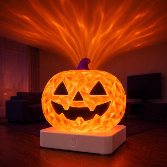 Pumpkin Projector, Halloween, LED, Indoor, USB - 2
