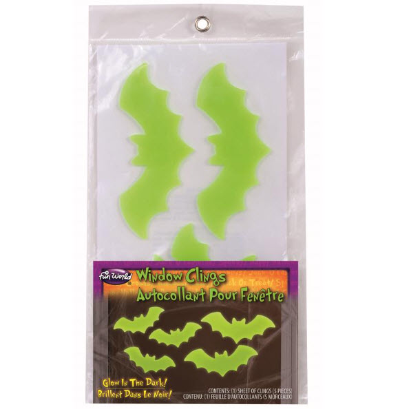 Window Cling Décor, Halloween, Gel, Assorted - 3