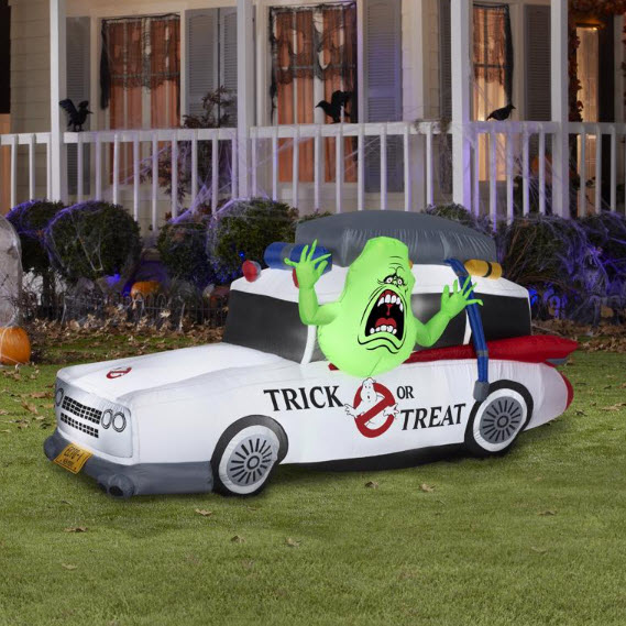 Slimer Inflatable, Halloween, Ghostbusters, 44-1/2 in H, LED, Nylon, Outdoor - 2