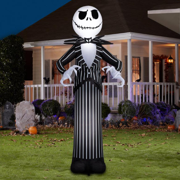 Jack Skellington Inflatable, Halloween, Nightmare Before Christmas, 10 ft, LED - 2