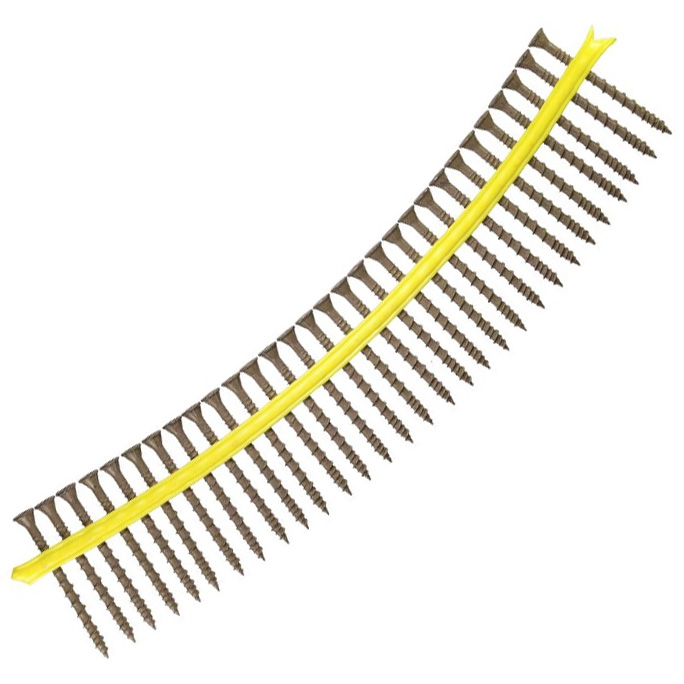 Collated Screws, Simpson Strong-Tie, Deck-Drive, #10 Thread, 2 in L, Rimmed Flat Head, 750-pk - 1