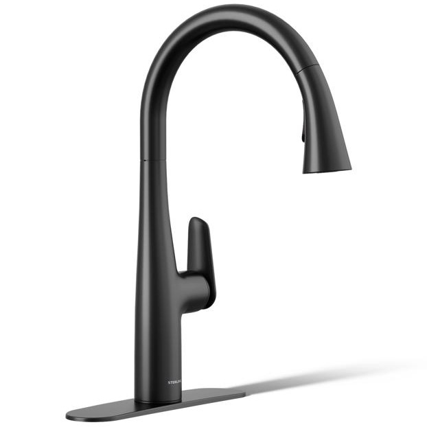 Kitchen Sink Faucet with 2-Function Spray Head, Sterling, Fiume, 1.5 gpm, 1-Handle, 1 to 3-Faucet Hole - 1