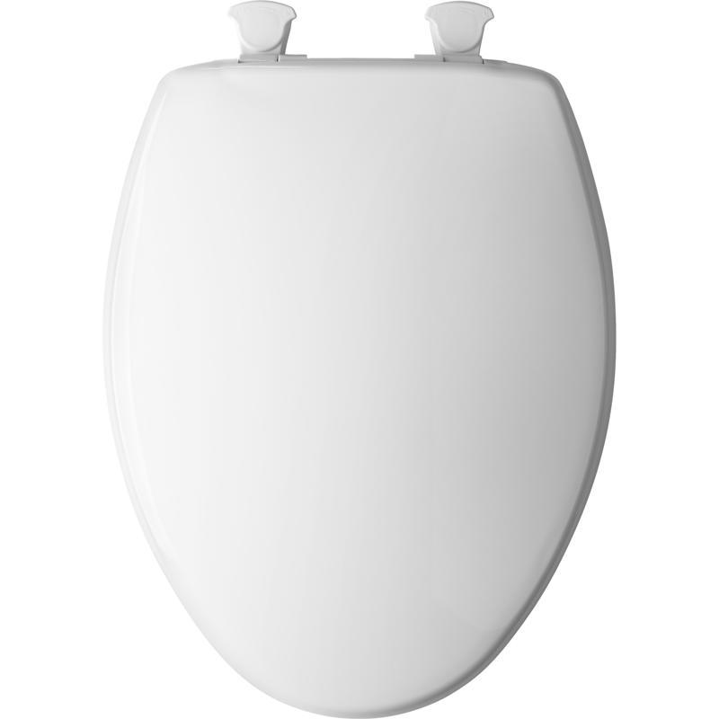 Toilet Seat, Mayfair, Elongated, Plastic, White - 2