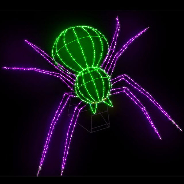Twinkling LED Spider, Halloween, Yard Décor, 28 in x 40 in - 2