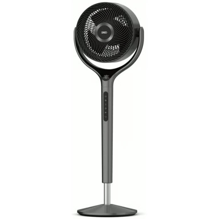 Pedestal Fan, DREO, 3-Speed, Oscillating, Black, Includes: Remote - 1