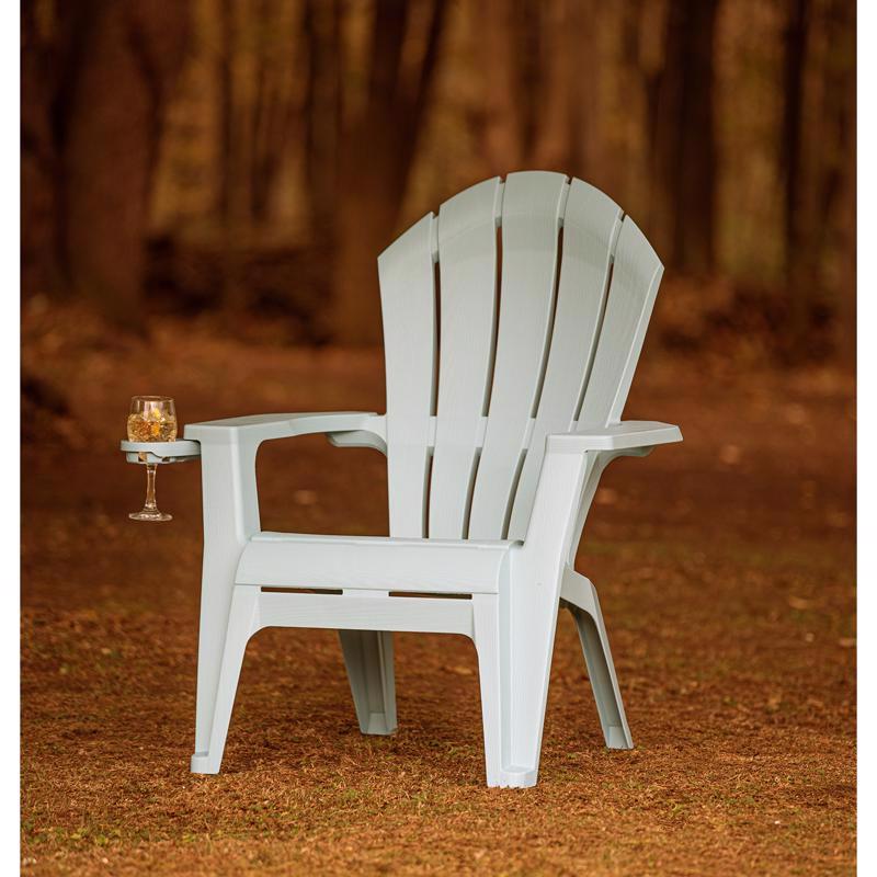 Stackable Adirondack Chair, Adams, 32 in W, 31-3/4 in D, 40 in H, Resin Frame, White Frame - 2