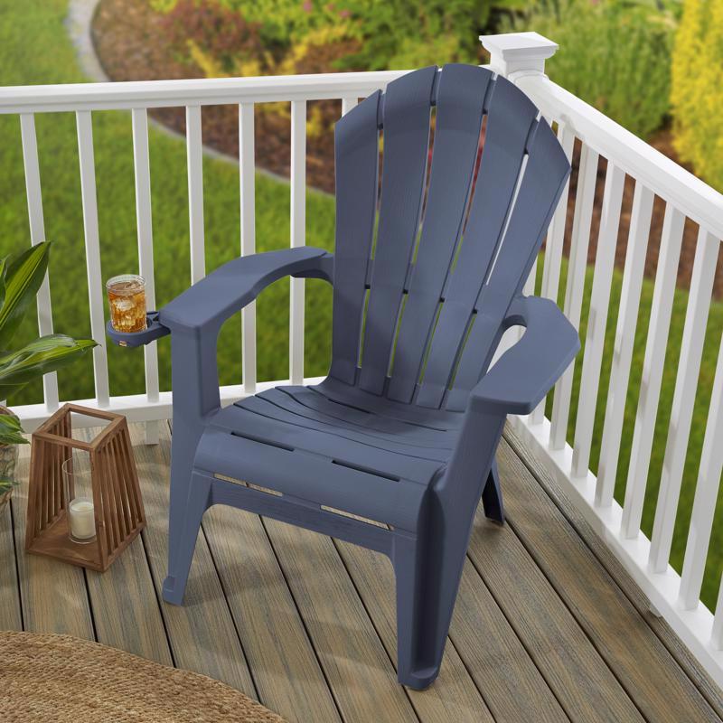 Stackable Adirondack Chair, Adams, 32 in W, 31-3/4 in D, 40 in H, Resin Frame, Bluestone Frame - 2