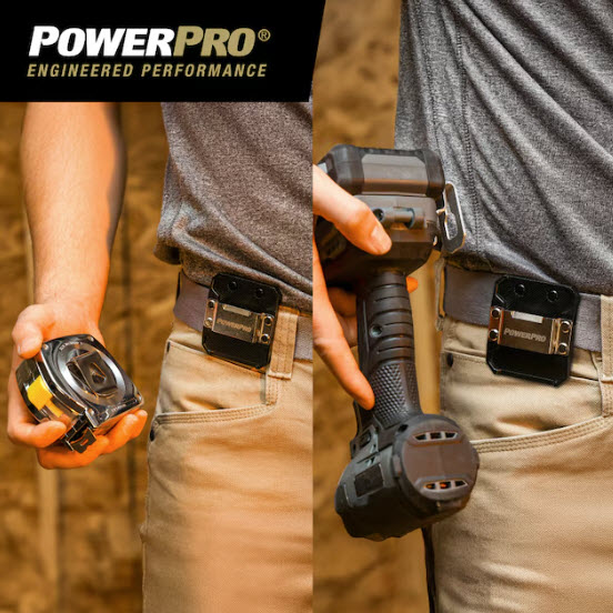 Belt Tool Clip, Power Pro, Steel, Clip-On Hook - 2