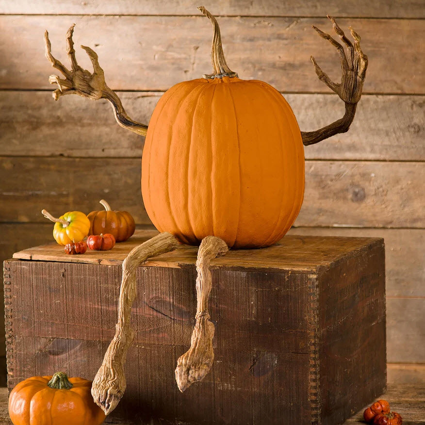 Pumpkin Arms and Legs, Halloween, 16-1/2 in L, Metal, Indoor/Outdoor - 2