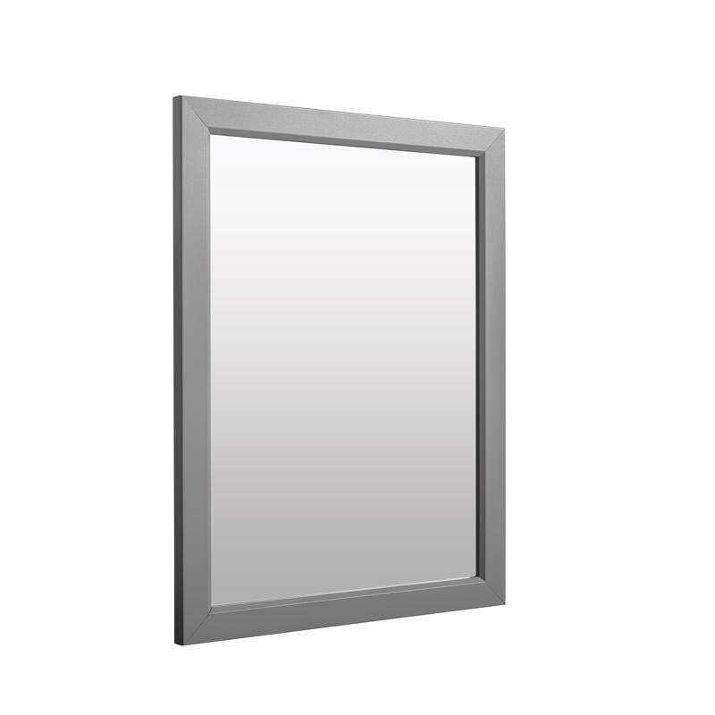 Bathroom Mirror, Zenna Home, 25 in L, 20 in W, Gray Frame, Matte, Horizontal, Vertical Installation - 2