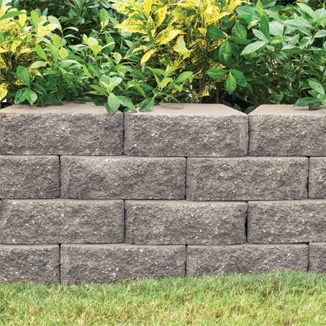 Retaining Wall Stone, Willamette Graystone, Aspen Stone, 12 in W x 7 in D x 4 in H, Gray - 2