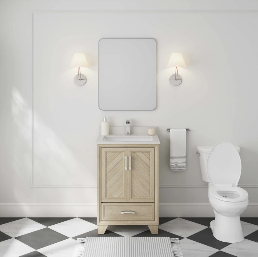 Bath Vanity Combo, Craft + Main, Ashlow, 24 in W, Natural Oak - 2