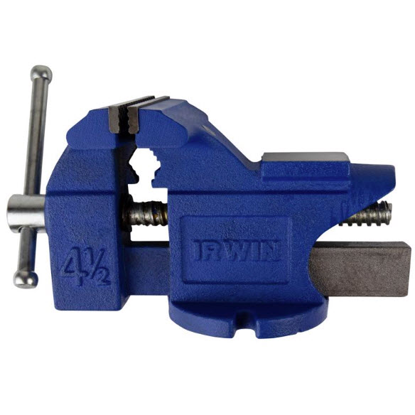 Bench Vise, Pony, 3 in Jaw Opening, 4-1/2 in W Jaw, 2-5/8 in D Throat, Cast Iron, Pipe Jaw - 1