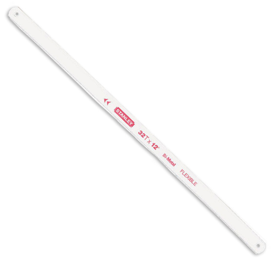 Hacksaw Blade, Stanley, 1/2 in W, 12 in L, 32 TPI, Steel Cutting Edge - 1