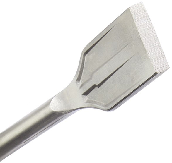 Tile Chisel, Milwaukee, 45/64 in Dia Shank, SDS Max Shank, Steel, Bright, 15-1/4 in OAL - 1