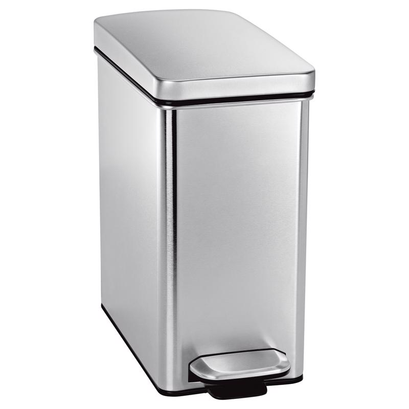 Waste Basket, simplehuman, Stainless Steel, 2.6 Gal - 1