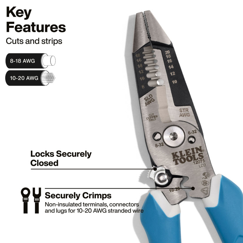 Wire Stripper & Cutter, Klein Tools, Slim-Forged - 2