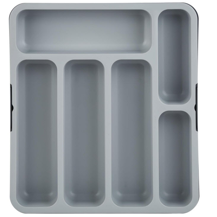 Drawer Organizer, Kitchen Details, Extendable, Gray - 2