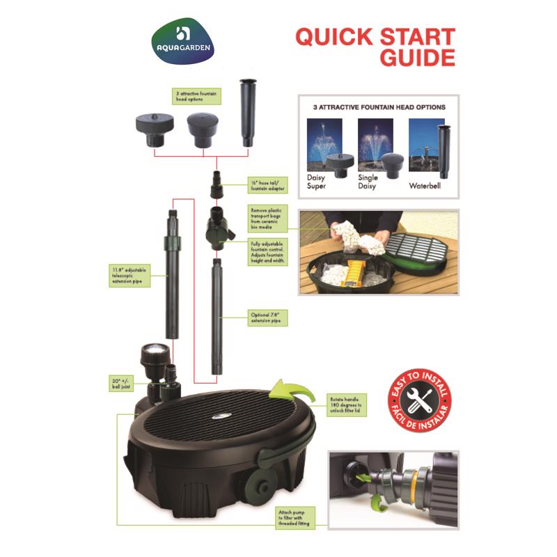 Pond Pump Kit, Blagdon Aquagarden, 300 GPH - 2
