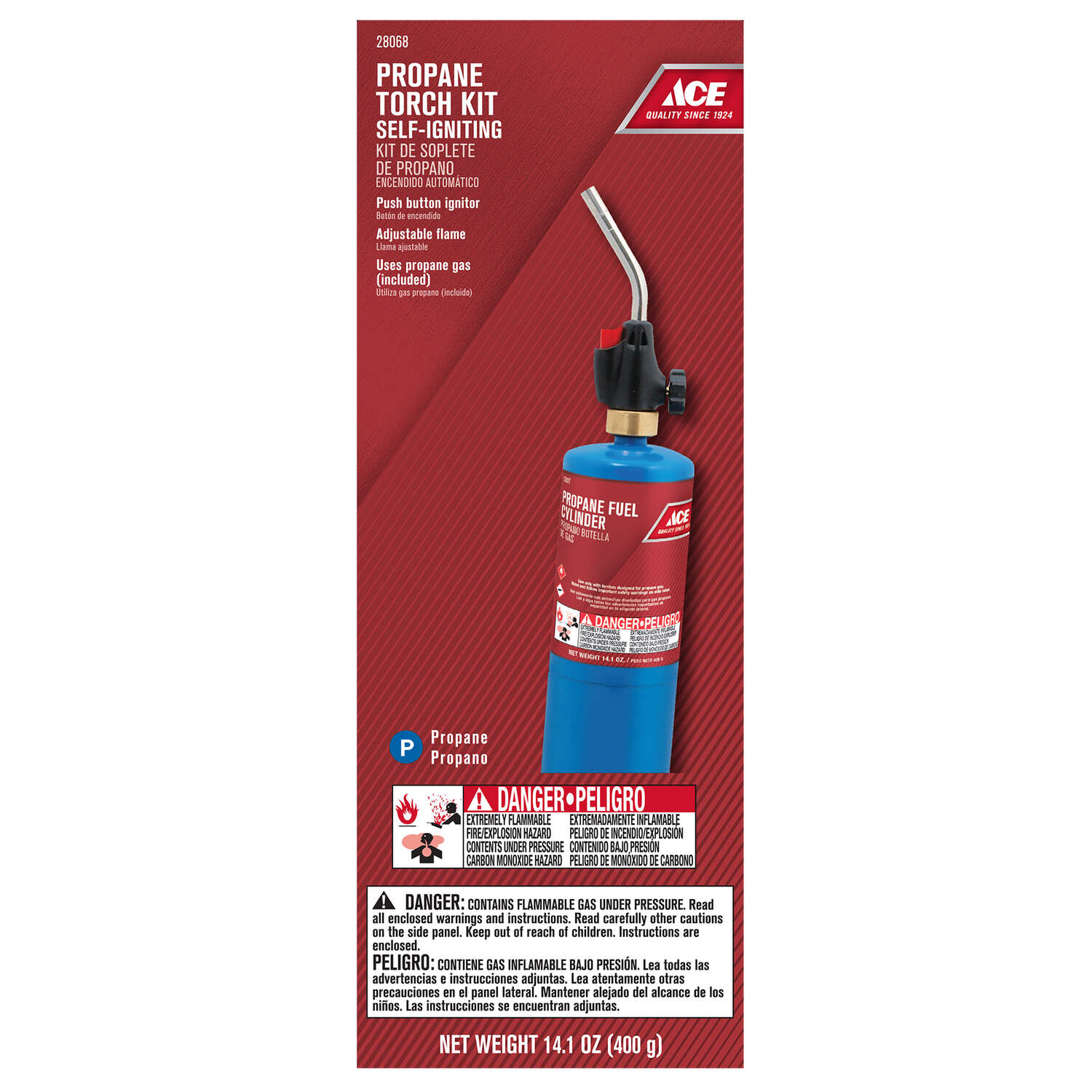 Propane Torch, Ace, Trigger Start Ignition, 14.1oz - 2