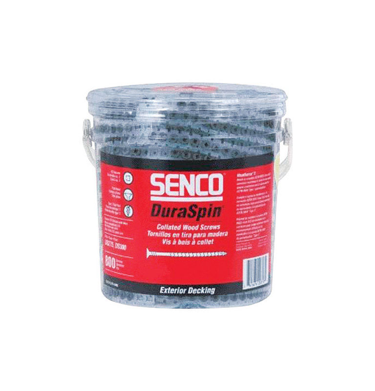 Deck Screws, Senco, 08D, Collated, #8 Thread x 3 in L, 800-pk - 2