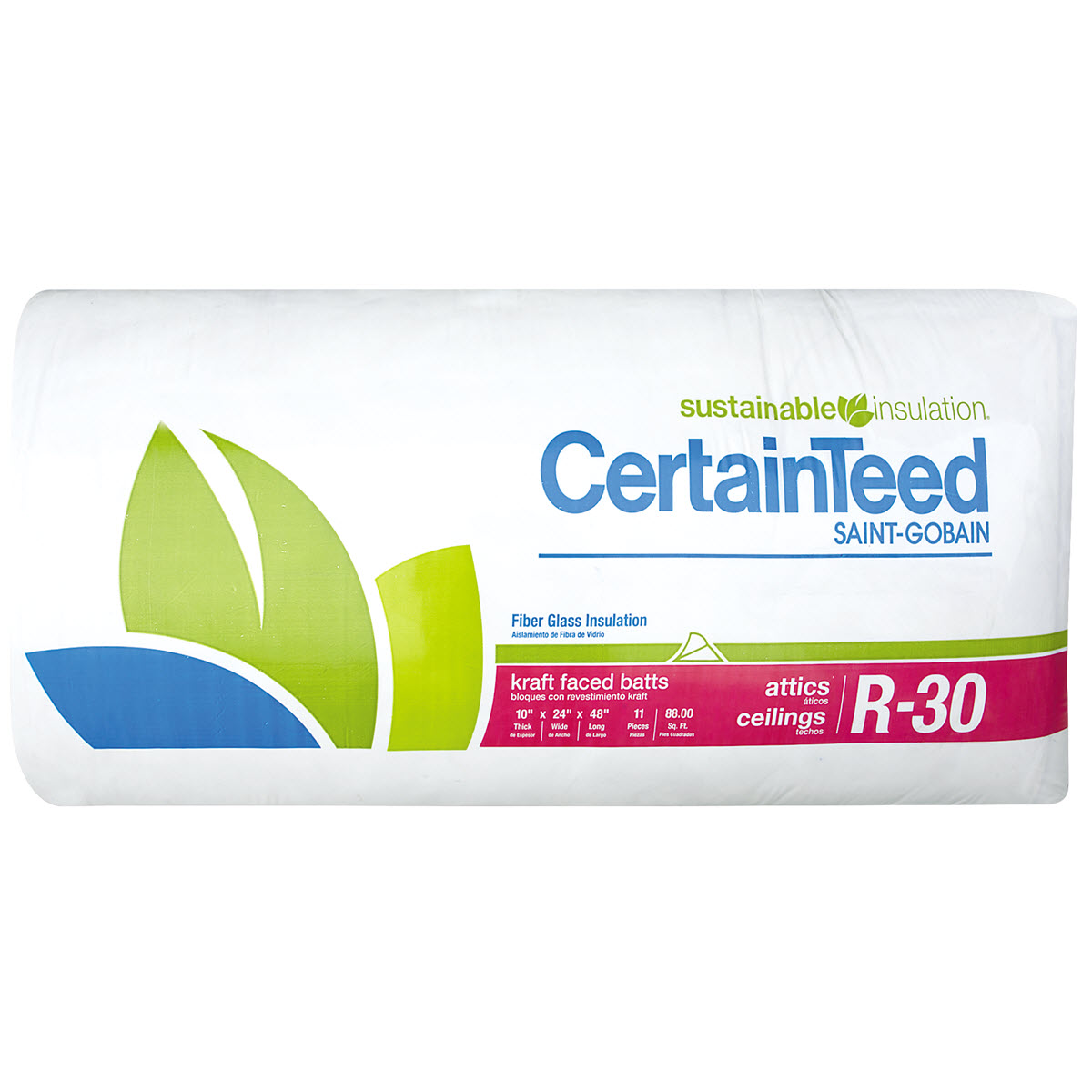Fiberglass Insulation, Certainteed, R-30 23 in Kraft Faced - 1