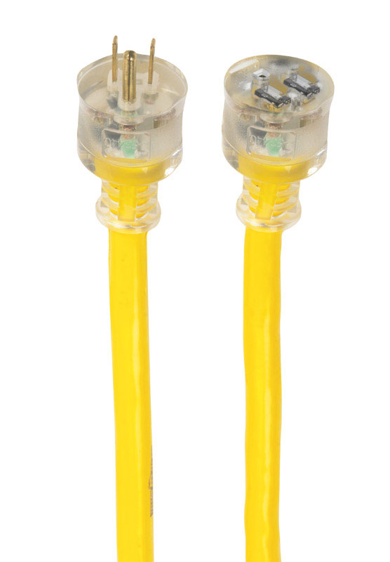 Outdoor Extension Cord with Indicator Light, Powerzone, 10/3 AWG Cable, 100 ft L, 15 A, 125 V - 2