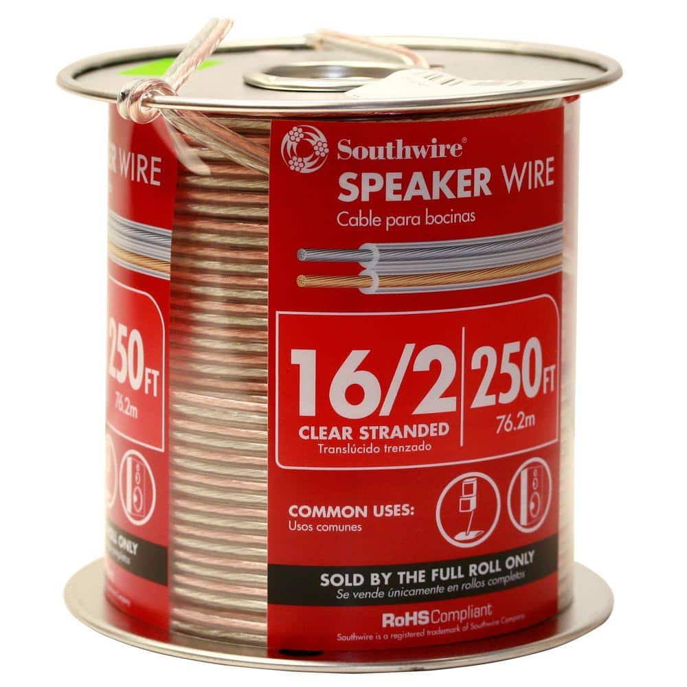 Speaker Wire, Southwire, 16 AWG Wire, PVC Sheath, Clear Sheath, Sold by the Foot - 2
