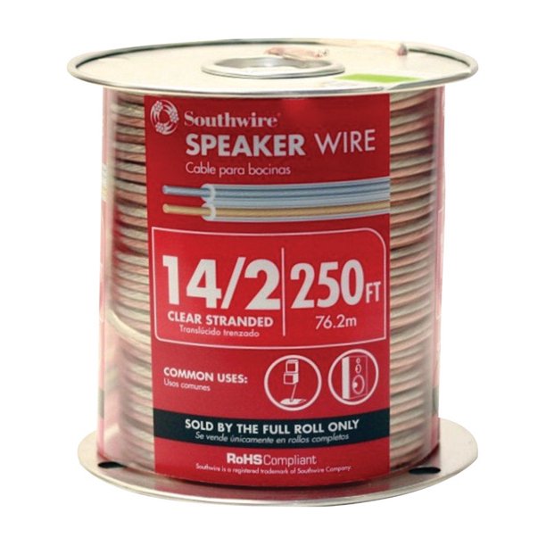 Speaker Wire, Southwire, 14 AWG Wire, PVC Sheath, Clear Sheath, Sold by the Foot - 2