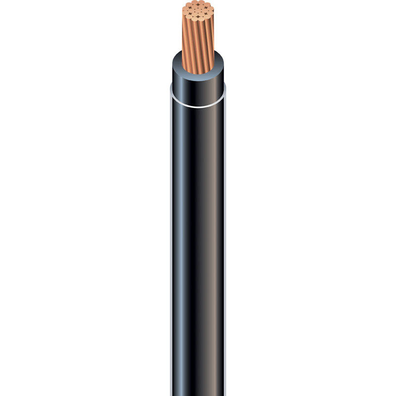 THHN Building Wire, 10 AWG 1-Conductor Stranded Copper Wire, Sheathed Cable, PVC Insulation, Black, 500 ft L - 2