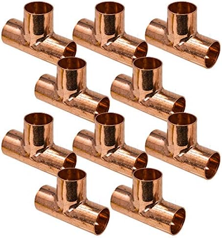 Copper Pipe Tee Sweat 1/2 in, Nibco, 10 pk - 1