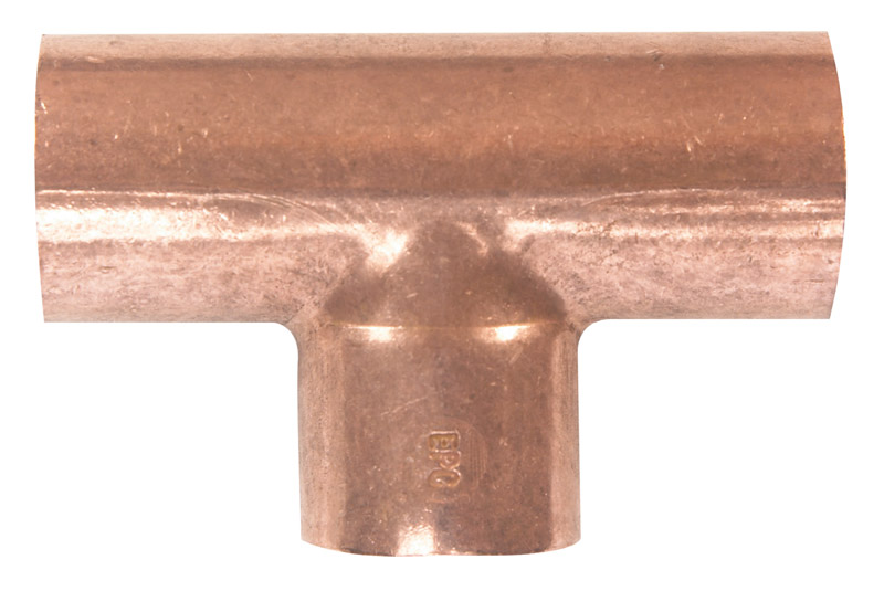 Copper Pipe Tee Sweat 3/4 in, Nibco, 10 pk - 2