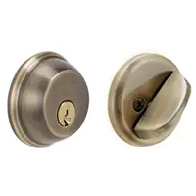 Deadbolt, Schlage, 1 Grade, SC1 Key, Metal, C Keyway, Antique Brass - 1