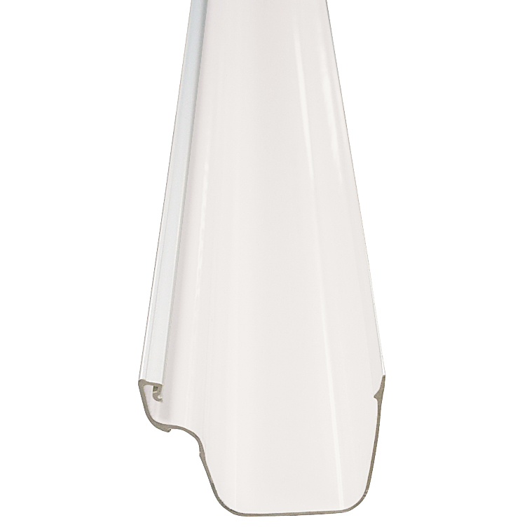 K-Snap Rain Gutter, Plastmo, 4 in W, 10 ft L, White Vinyl - 3