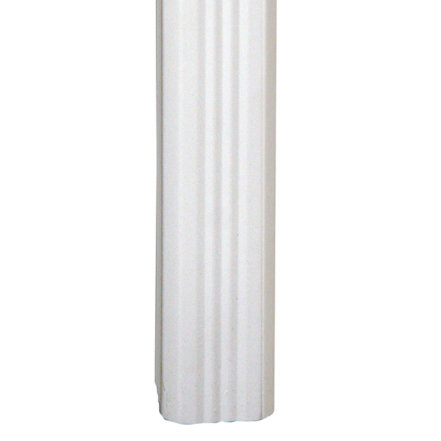 Downspout, Plastmo, for K-Snap Gutter, White Vinyl, 2-1/2 in square x 10 ft L - 2