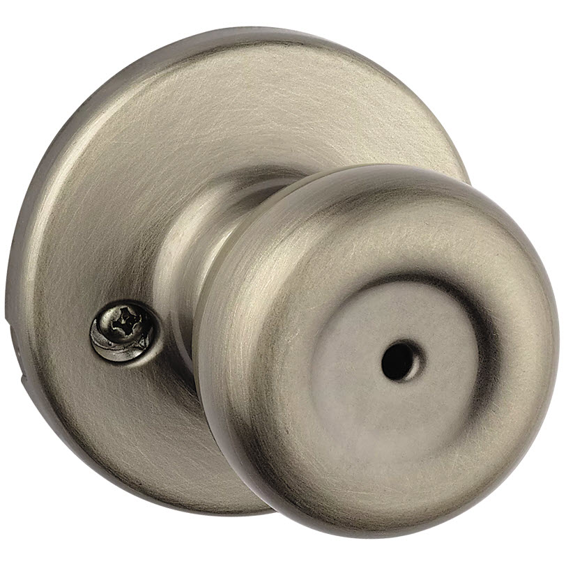 Privacy Door Knob, Kwikset, Antique Brass - 1