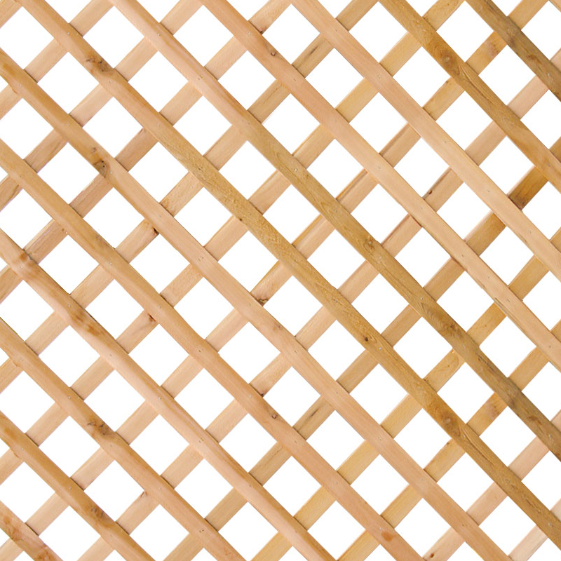 4 Ft W x 8 ft L, Garden Cedar Lattice Panel, Real Wood Products Co. Inc., Diagonal - 2